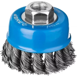 ЗУБР &quot;ПРОФЕССИОНАЛ&quot;. Щетка чашечная для УШМ, плетеные пучки стальной проволоки 0,5мм, 65ммхМ14 35275-065_z02