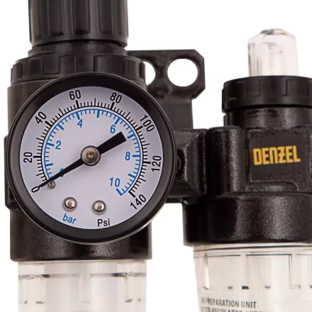 Блок подготовки воздуха регулятор-фильтр-лубрикатор FLR1500, 10 бар, 1500 л/мин, 1/4" Denzel 57469 купить в Новом Уренгое