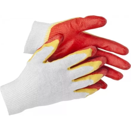 Перчатки STAYER &quot;МASTER&quot; трикотажные, двойная обливная ладонь из латекса, х/б, 13 класс, S-M 11409-S купить в Новом Уренгое