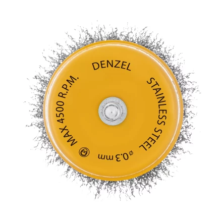 Щетка для дрели Denzel, 75 мм, Чашка, со шпилькой, нержавеющая витая проволока, 744773 купить в Новом Уренгое