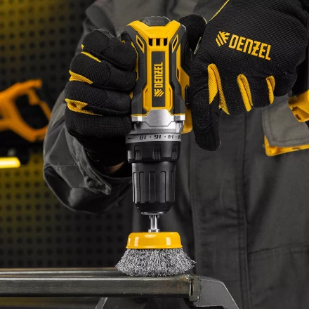 Щетка для дрели Denzel, 75 мм, Чашка, со шпилькой, нержавеющая витая проволока, 744773 купить в Новом Уренгое