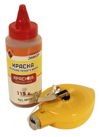 Набор разметочный металлический корпус 30 м краска красная Энкор 10126 купить в Новом Уренгое