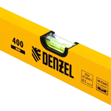 Уровень алюминиевый, 400 мм, фрезерованный, 3 глазка Denzel 33680 купить в Новом Уренгое