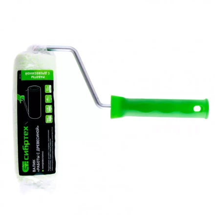 Валик &quot;Работы с древесиной&quot; 180 мм ворс 12 мм D 48 мм D ручки 8 мм микроволокно Сибртех 80182 купить в Новом Уренгое