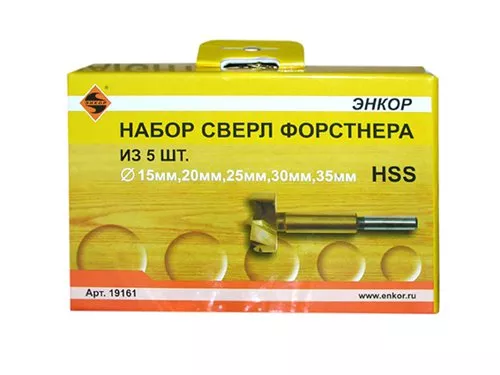 Набор сверл Форстнера 5 шт.в дер.коробке 1/24 19161 купить в Новом Уренгое