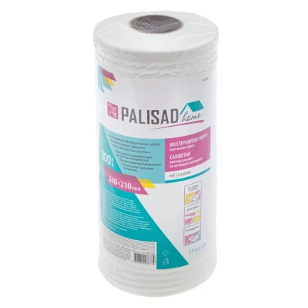 Салфетки универсальные из нетканого материала в рулоне Home Palisad 923385, 240 x 210 мм, 100 шт купить в Новом Уренгое