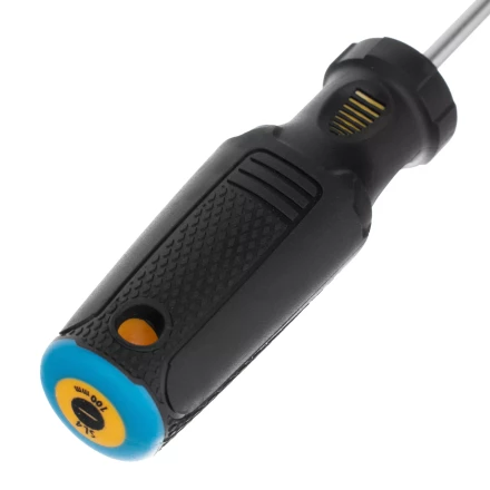 Отвертка SL4х100 мм, CrV, трехкомпонентная рукоятка Denzel 12192 купить в Новом Уренгое