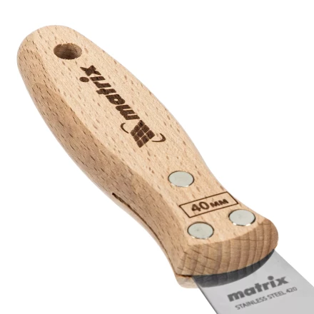 Шпательная лопатка из нержавеющей стали, 40 мм, буковая рукоятка, EFP Matrix 85610 купить в Новом Уренгое