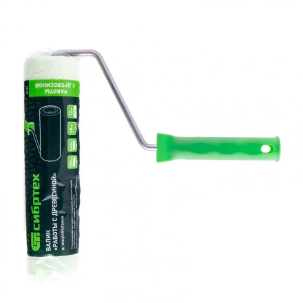 Валик &quot;Работы с древесиной&quot; 250 мм ворс 12 мм D 48 мм D ручки 8 мм микроволокно Сибртех 80183 купить в Новом Уренгое