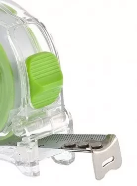 Рулетка Кварц, прозрачный корпус, амортизатор, 5 м х 19 мм  СИБРТЕХ 32521 купить в Новом Уренгое