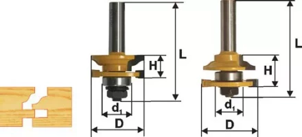Набор фрез комбинированных рамочных хвостовик 12 мм 2 штуки 46535 купить в Новом Уренгое