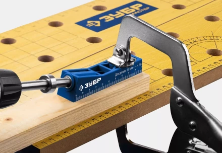 ЗУБР одно отверстие, одинарный кондуктор для глухих отверстий, Профессионал (30092) купить в Новом Уренгое