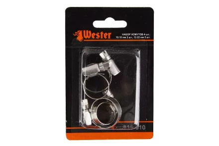 Хомут червячный WESTER 10-22 мм 4 шт. (815-010) DDV055273 купить в Новом Уренгое