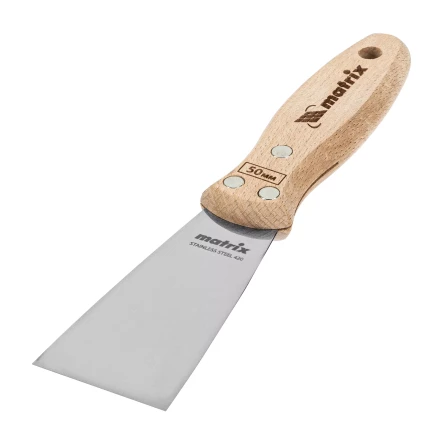 Шпательная лопатка из нержавеющей стали, 50 мм, буковая рукоятка, EFP Matrix 85611 купить в Новом Уренгое