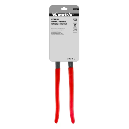 Клещи переставные Matrix 300 мм, хром-ванадий, обливные рукоятки 17922 купить в Новом Уренгое