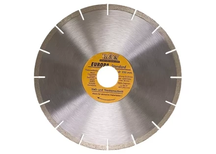 Диск алмазный отрезной сегментный 230 х 22,2 мм сухая резка EUROPA Standard SPARTA 73171 купить в Новом Уренгое