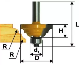 Фреза кром калевочная ф333х13мм R4мм хв 8мм 9260