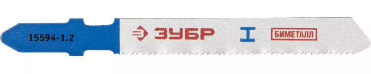 Полотна ЗУБР "ЭКСПЕРТ", T118AF, для эл/лобзика, Би-металл, по металлу, EU-хвостовик, шаг 1,2мм, 50мм, 2шт 15594-1.2_z01 купить в Новом Уренгое