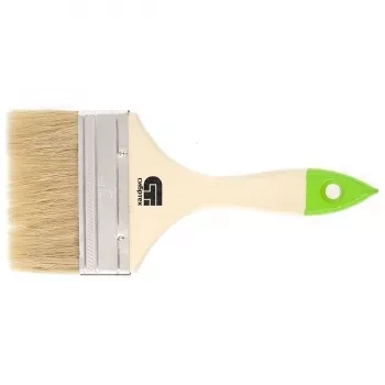 Кисть плоская 100 мм натуральная щетина деревянная ручка Сибртех 82266 купить в Новом Уренгое