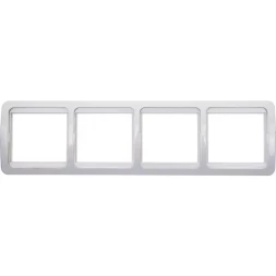 Вставка СВЕТОЗАР "ГАММА" декоративная, цвет светло-серый металлик, одинарная SV-54166-SM