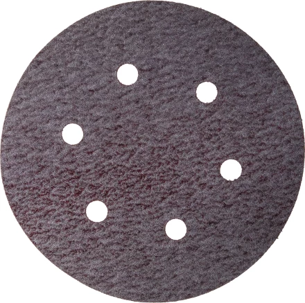 Круг шлифовальный URAGAN &quot;Универсальный с покрытием стеарата цинка&quot; на липучке, 6 отверстий, P320, 150мм, 5шт 907-43113-320-05 купить в Новом Уренгое