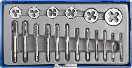 Набор ЗУБР &quot;МАСТЕР&quot; с металлорежущим инструментом, в пластиковом боксе 18 предметов 28120-H18 купить в Новом Уренгое