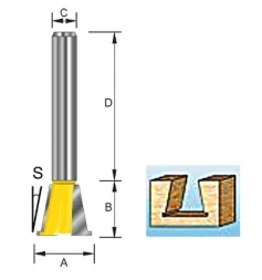 Фреза "ласточкин хвост" с боковыми резцами, Makita D-10861