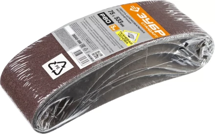 ЗУБР 75х457 мм, P40, лента шлифовальная СТАНДАРТ, для ЛШМ, 5 шт. (35342-040) купить в Новом Уренгое