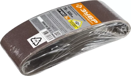ЗУБР 75х457 мм, P40, лента шлифовальная СТАНДАРТ, для ЛШМ, 5 шт. (35342-040) купить в Новом Уренгое