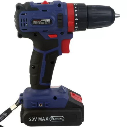 Аккумуляторная дрель-шуруповерт Диолд ДЭА-20ЛИ-02 У (ударная) купить в Новом Уренгое