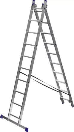 Лестница ЗУБР универсальная, двухсекционная со стабилизатором, 10 ступеней 38821-10 купить в Новом Уренгое