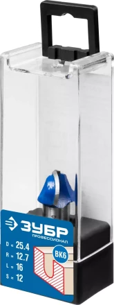 ЗУБР 25.4 x 16 мм, радиус 9.5 мм, фреза пазовая галтельная, Профессионал (28751-25.4-16) купить в Новом Уренгое