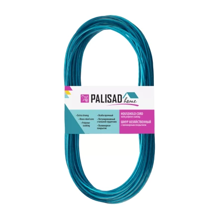Шнур хозяйственный с полимерным покрытием, 3 мм, L 10 м, Home Palisad 937025 купить в Новом Уренгое