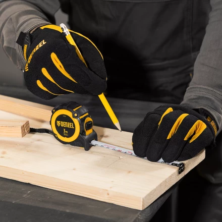 Рулетка Denzel 3м х 16мм, автоматич. фиксац., нейлон. покрытие, магнит. зацеп, двухстор. разметка, 31520 купить в Новом Уренгое