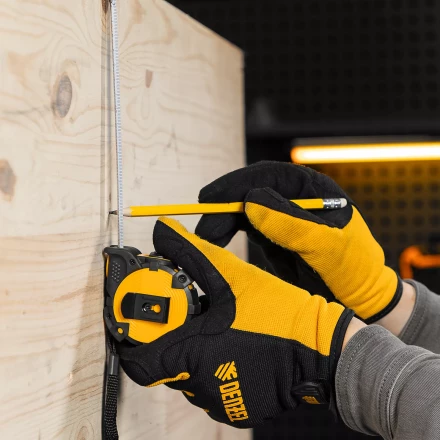 Рулетка Denzel 3м х 16мм, автоматич. фиксац., нейлон. покрытие, магнит. зацеп, двухстор. разметка, 31520 купить в Новом Уренгое