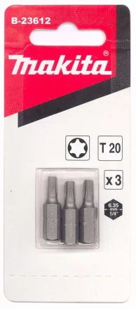 Биты Makita Тоrх Т20 25мм 3шт (B-23612) купить в Новом Уренгое