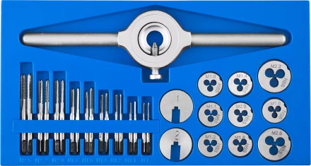 Набор метчиков и плашек малых размеров 31 предмет серия ПРОФЕССИОНАЛ купить в Новом Уренгое
