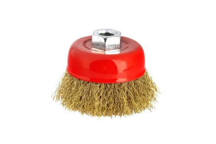 Кордщетка HAMMER чаша 65мм для УШМ гофрированная латунированная сталь (207-101) купить в Новом Уренгое