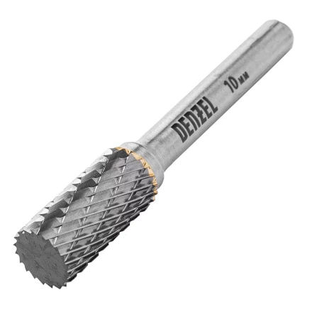 Борфреза по металлу твердосплавная, цилиндрическая, тип-А, 10 мм// Denzel 72001 купить в Новом Уренгое