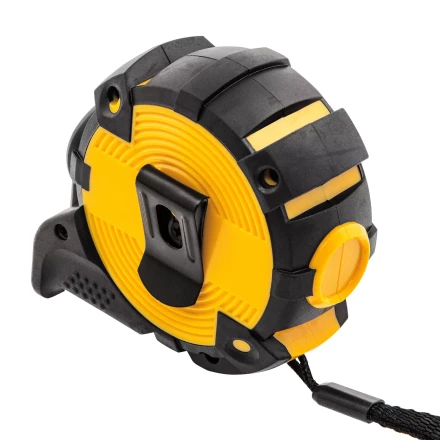 Рулетка Denzel 5м х 19мм, автоматич. фиксац., нейлон. покрытие, магнит. зацеп, двухстор. разметка, 31521 купить в Новом Уренгое