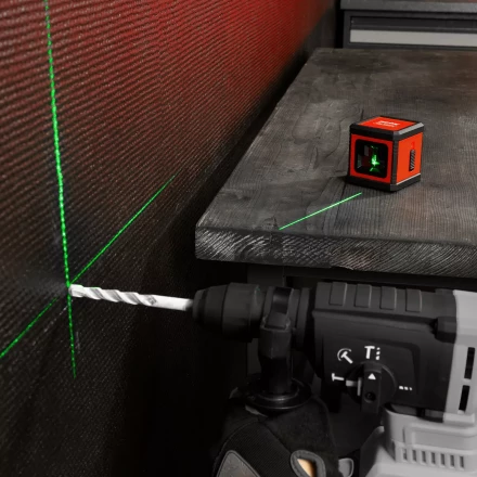 Лазерный уровень MTX XQB GREEN Basic SET, 20 м, зеленый луч, батарейки, резьба 1/4&quot; 35019 купить в Новом Уренгое