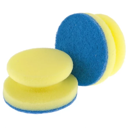 Губки для посуды c тефлоновым покрытием круглые d 95х50 мм 2 шт в картоне ТМ Elfe 92361 купить в Новом Уренгое