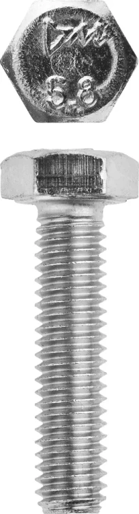 Болт ЗУБР с шестигранной головкой, DIN 933, класс прочности 8.8, оцинкованный, M6 x 30 мм, ТФ0, 3000 шт. 4-303070-06-030 купить в Новом Уренгое