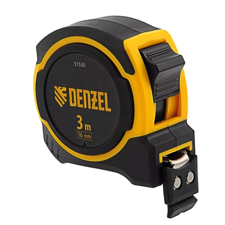 Рулетка Denzel 3м х 16мм, двухкомп. корпус, магнитный обрезиненный зацеп, 31530 купить в Новом Уренгое