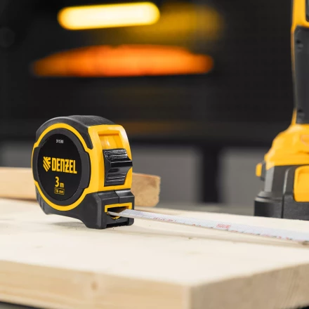 Рулетка Denzel 3м х 16мм, двухкомп. корпус, магнитный обрезиненный зацеп, 31530 купить в Новом Уренгое