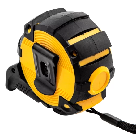 Рулетка Denzel 5м х 25мм, автоматич. фиксац., нейлон. покрытие, магнит. зацеп, двухстор. разметка 31522 купить в Новом Уренгое