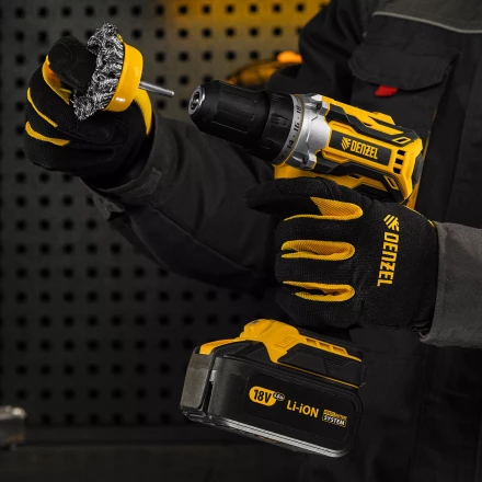 Щетка для дрели Denzel, 65 мм, Чашка, со шпилькой, нержавеющая крученая проволока 744643 купить в Новом Уренгое