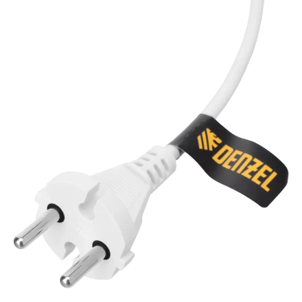 Шнур сетевой Denzel Energy Series, ПВС, 1,5 м, 2 x 1 мм, с неразборной вилкой, белый, 3 м, 37660 купить в Новом Уренгое