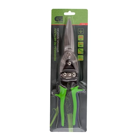 Ножницы по металлу Сибртех 78339, удлиненные, 285 мм, пряморежущие, двухкомпонентные обрезиненные рукоятки купить в Новом Уренгое