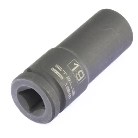 Головка ударная удлиненная шестигранная 19мм 1/2&quot; CrMo  Stels 13946 купить в Новом Уренгое